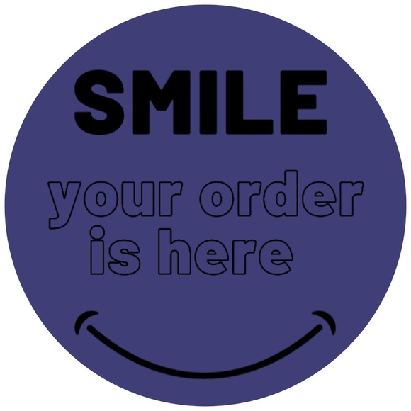 Smile Your Order Is Here Stickers - Round Packaging Labels - 100 Pcs Pack - Picture 2 of 13
